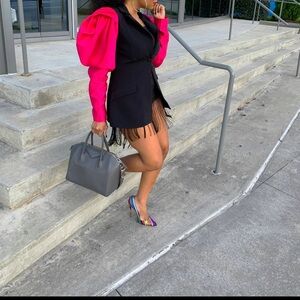 Puff shoulder blazer